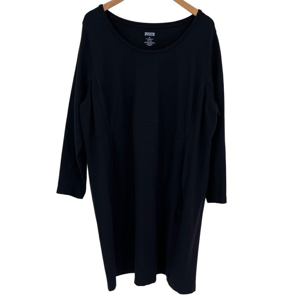 Duluth Trading Company Wearwithall Ponte Knit‎ Dress Stretch Plus Women 2X Black